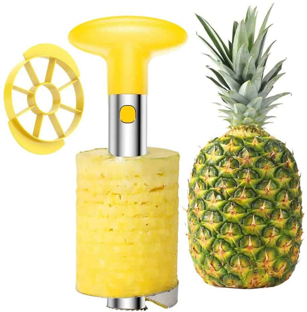 enseak Coupe Ananas,éplucheur Ananas,Coupe Ananas Decoupe Ananas en Acier Inoxydable, Éplucheur D'ananas, Outil pour La Maison, La Cuisine,Coupe-Ananas pour Éplucher