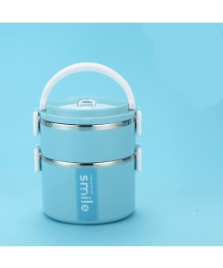 Lunch Box Inox Étanche Multi-étage Bleu 2 étages