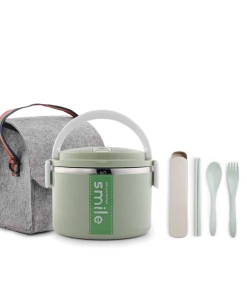 Lunch Box Inox Étanche Multi-étage Vert 1 étage avec un sac