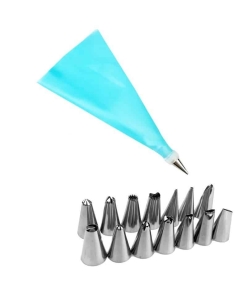 Poche à douille réutilisable silicone Bleu