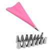 Poche à douille réutilisable silicone Rose