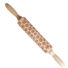 Rouleau à pâtisserie en bois motif noël B