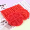 Moule à Gaufre en Silicone Cœur Triangle Rectangle