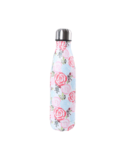 Thermos Thé Fleurs rose et bleu