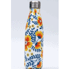 Thermos Thé Inox Blanc motifs Fleurs oranges bleues rouges