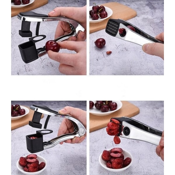 Dénoyauteur Pour Cerises, Olives - En Aluminium Antiadhésif Et Inox - Marque La Bonne Graine