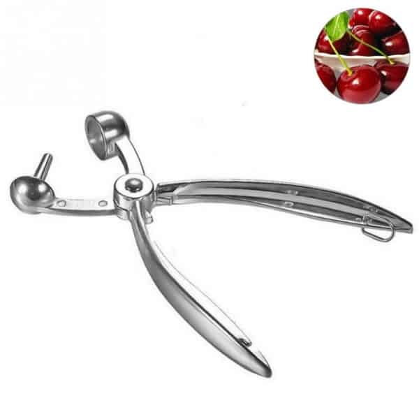 Dénoyauteur Cerise Electrique 2 En 1 - Acier Inoxydable - Pour Cerises, Olives, Mirabelles - Gadget Cuisine