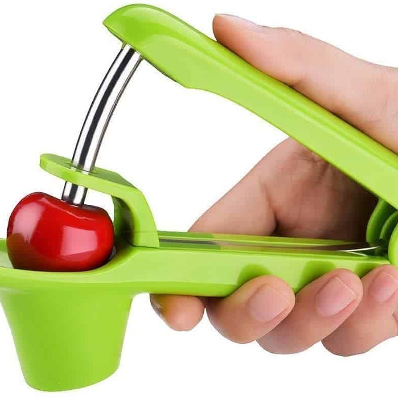 Dénoyauteur à Cerises Et Olives AIBAOBAO - Outil Cuisine En Acier Inoxydable Avec Protection Anti-Éclaboussures (Noir)
