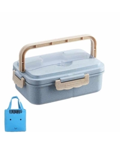 Boîte Repas Compartimentée Plastique Bleue