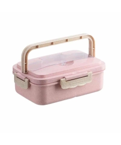 Boîte Repas Compartimentée Plastique Rose