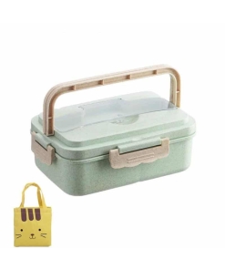 Boîte Repas Compartimentée Plastique Verte