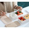 Lunch Box Bento Compartimentée Multi-étage Style Bois