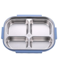 Gamelle japonaise Isotherme Inox Compartimentée Bleue