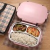 Lunch Box Bento Isotherme Inox Compartimentée Rose