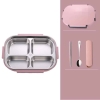 Lunch Box Bento Isotherme Inox Compartimentée Rose