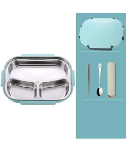 Lunch Box Bento Isotherme Inox Compartimentée Verte