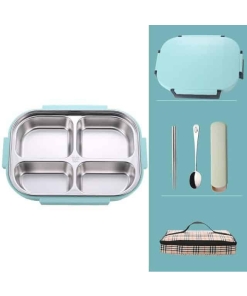 Lunch Box Bento Isotherme Inox Compartimentée Verte