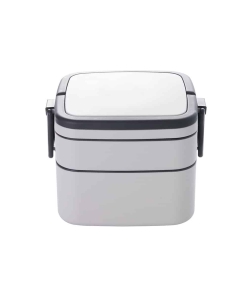 Petite Boîte Cube Plastique Double-étage Blanche