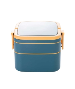 Boîte Cube Plastique Double-étage Bleue