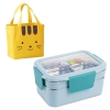 Lunch Box Enfant Inox Compartimentée Bleue Motifs cartoon