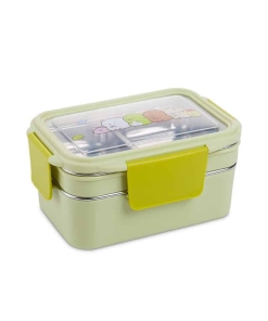 Lunch Box Enfant Inox Compartimentée Verte Motifs cartoon