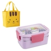 Lunch Box Enfant Inox Compartimentée Violette rose Motifs cartoon