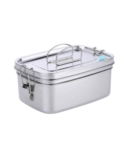 Lunch Box Inox Argent avec Poignée