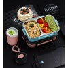 Lunch Box Inox Rose Double-compartiment avec Couvercle transparent