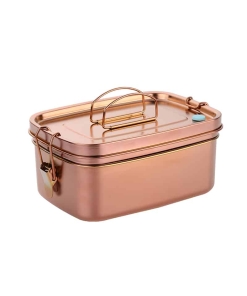 Gamelle Inox Rose Or avec Poignée
