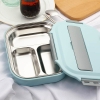 Lunch Box Isotherme Inox Compartimentée Bleue