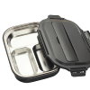 Lunch Box Isotherme Inox Compartimentée Noire