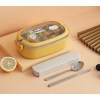 Lunch Box Isotherme Inox Jaune couvercle transparent