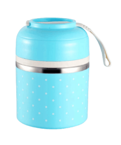 Lunch Box Isotherme Inox Ronde Multi-étage Bleue 1 étage