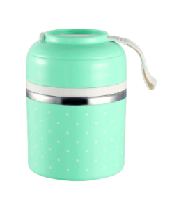 Lunch Box Isotherme Inox Ronde Multi-étage Verte 1 étage