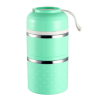 Lunch Box Isotherme Inox Ronde Multi-étage Verte 2 étages