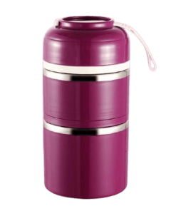 Lunch Box Isotherme Inox Ronde Multi-étage Violette 2 étages