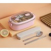 Lunch Box Isotherme Inox Rose couvercle transparent