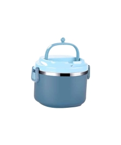Lunch Box Multi-étage Bleue Inox avec Poignée 1 étage