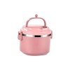 Lunch Box Multi-étage Rose Inox avec Poignée 1 étage