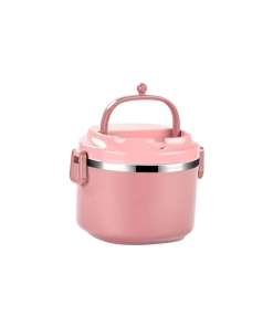 Lunch Box Multi-étage Rose Inox avec Poignée 1 étage