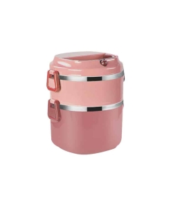 Lunch Box Isotherme Multi-étage Rose Inox avec Poignée
