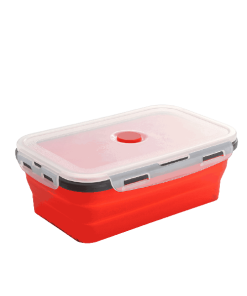 Lunch Box Pliable en Silicone 350ml rouge