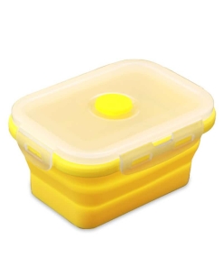 Lunch Box Pliable en Silicone 500ml Jaune