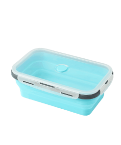 Lunch Box Pliable en Silicone 800ml Bleue 1