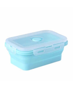 Lunch Box Pliable en Silicone 800ml Bleue 2