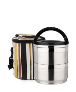 Lunch Box Waterproof Isotherme Inox 2 étages avec Sac