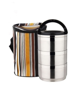Lunch Box Waterproof Isotherme Inox 3 étages avec Sac