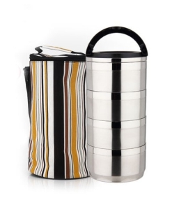 Lunch Box Waterproof Isotherme Inox 4 étages avec Sac