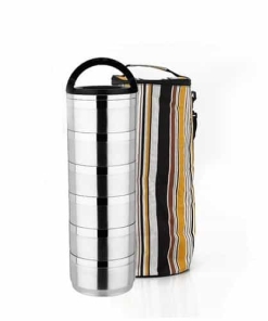 Lunch Box Waterproof Isotherme Inox 6 étages avec Sac