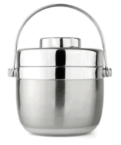 Boîte Repas Ronde Inox Isotherme Argent